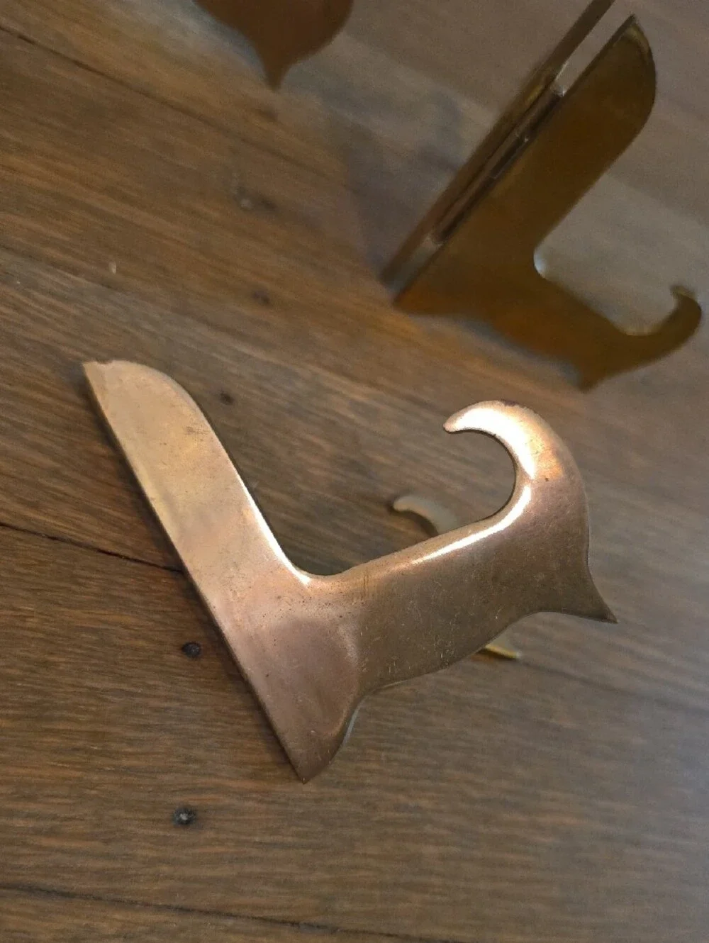Brass Folding Plate/ Display Easels Stands- Set of 4. 3